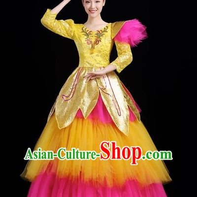 Opening Dance Big Swing Skirt Spring Festival Evening Stage Dance Costume Modern Dance Big Skirt Performance Costume Female