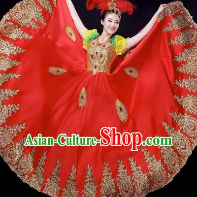 Opening Dance Big Swing Skirt Performance Costume Large Stage Classical Dance Costume Female Modern Dance Song Dancer Dress