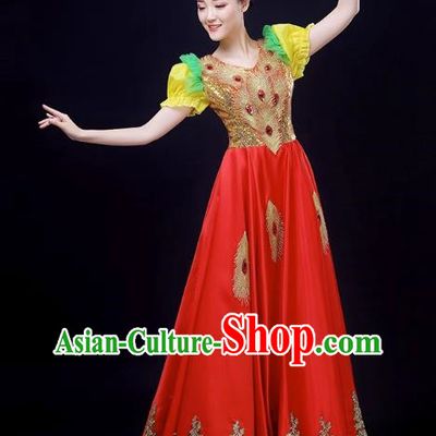 Opening Dance Big Swing Skirt Performance Costume Large Stage Classical Dance Costume Female Modern Dance Song Dancer Dress