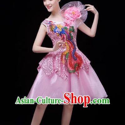Modern Dance Costume Performance Costume Dress Chorus Fashion Fluffy Skirt Female