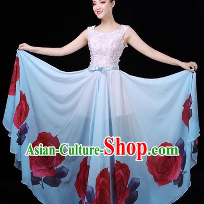Opening Dance Big Swing Skirt Performance Costume Female Classical Dance Costume Large Stage Modern Chorus