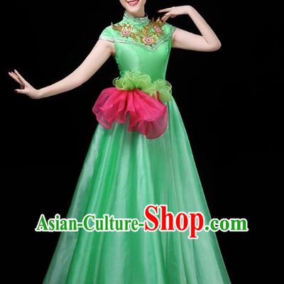 Opening Dance Big Swing Skirt Performance Costume Female Chorus Modern Large Stage Long Skirt Dance Costume