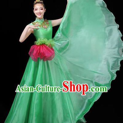 Opening Dance Big Swing Skirt Performance Costume Female Chorus Modern Large Stage Long Skirt Dance Costume
