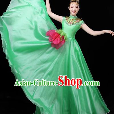 Opening Dance Big Swing Skirt Performance Costume Female Chorus Modern Large Stage Long Skirt Dance Costume