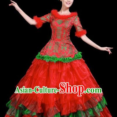 Opening Dance Big Swing Skirt Performance Costume Female Modern Dance Costume Adult Dancer Skirt