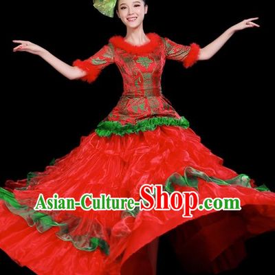 Opening Dance Big Swing Skirt Performance Costume Female Modern Dance Costume Adult Dancer Skirt