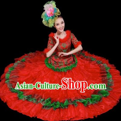 Opening Dance Big Swing Skirt Performance Costume Female Modern Dance Costume Adult Dancer Skirt
