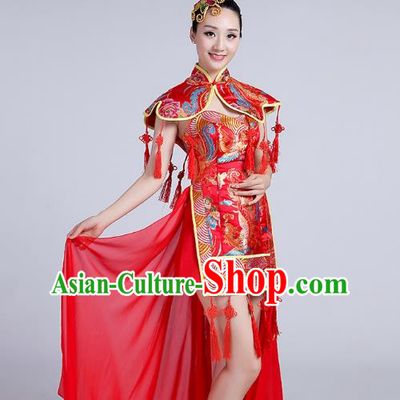 Modern Dance Costumes Chinese Style Ethnic Classical Dance Costumes Yangko Costumes Drumming Costumes Fan Dance
