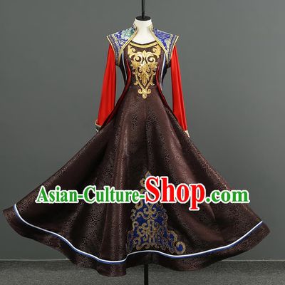 Mongolian Dance Costume Performance Costume Set Female Art Test Practice Clothes Large Swing Skirt