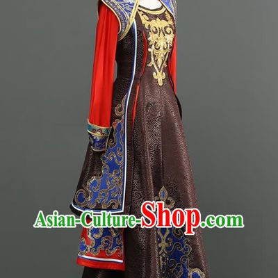 Mongolian Dance Costume Performance Costume Set Female Art Test Practice Clothes Large Swing Skirt