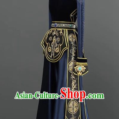 Mongolian Dance Costume Performance Suit Set Women National Costume Art Test Practice Suit Large Swing Skirt