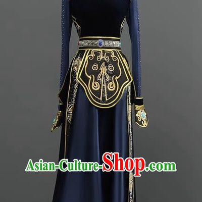 Mongolian Dance Costume Performance Suit Set Women National Costume Art Test Practice Suit Large Swing Skirt
