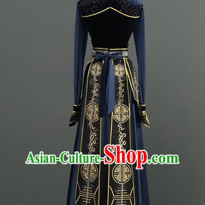 Mongolian Dance Costume Performance Suit Set Women National Costume Art Test Practice Suit Large Swing Skirt