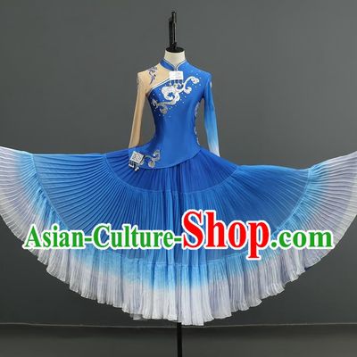Taoli Cup Repertoire Yi Women Dance Costume Yunshui Yiren Ethnic Style Test Large Skirt Performance Costume
