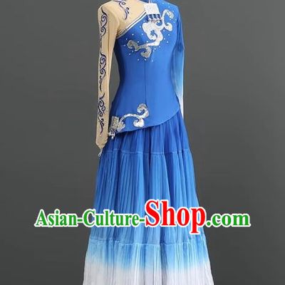 Taoli Cup Repertoire Yi Women Dance Costume Yunshui Yiren Ethnic Style Test Large Skirt Performance Costume