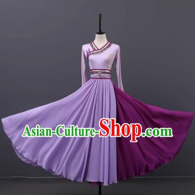 Mongolian Dance Costume Performance Suit Set Women National Costume Art Test Practice Suit Large Swing Skirt