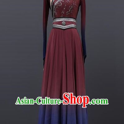 Mongolian Dance Costume Performance Suit Set Women National Costume Art Test Practice Suit Large Swing Skirt