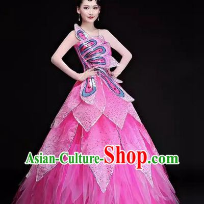 Song Accompaniment Dance Opening Dance Big Swing Skirt Performance Costume Atmospheric Large Scale Stage Dance Stage Performance Women Suit