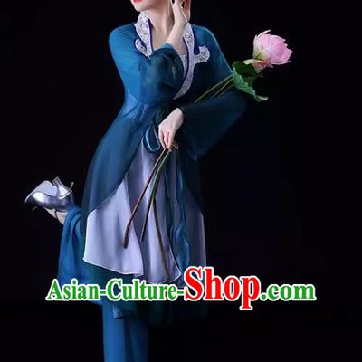 Classical Dance Costume Fairy Body Rhyme Gauze Clothing Outside The Art Test Practice Clothing Female Green Snake Chinese Style Chanting Lotus Dance Clothing