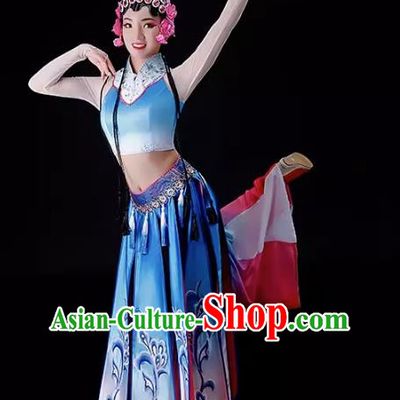 Qiaohuadan Performance Costume Chiling Children Performance Costume Classical Dance Pear Blossom Song Performance Costume Xinyouxi Dance Costume