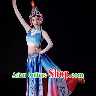 Qiaohuadan Performance Costume Chiling Children Performance Costume Classical Dance Pear Blossom Song Performance Costume Xinyouxi Dance Costume
