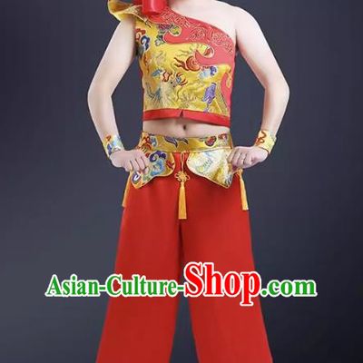Water Drum Waist Drum Drum Costume Performance Costume National Opening Dragon Dance Lion Dance Male Adult Modern Chinese Style Yangko Costume