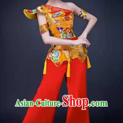 Water Drum Waist Drum Drumming Costume Performance Costume National Opening Dance Dragon And Lion Dance Female Adult Modern Chinese Style Yangko Costume