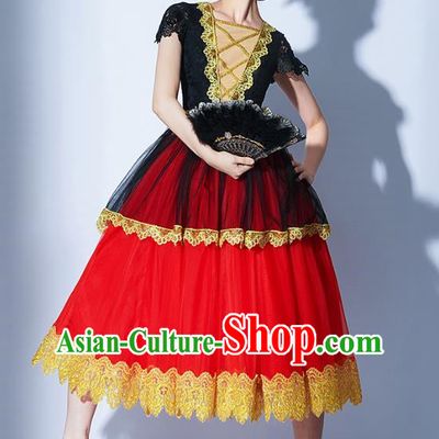 Drama Performance Costumes Spanish Dance Ballet Skirt Opera Stage Costumes Opening Dance Modern Dance Tap Dance