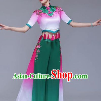 Bamboo Hat Dance Performance Costume Yangko Performance Costume Square Dance Suit Jiaozhou Yangko Dance Costume