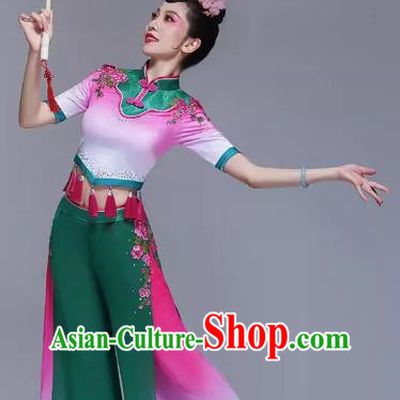 Bamboo Hat Dance Performance Costume Yangko Performance Costume Square Dance Suit Jiaozhou Yangko Dance Costume