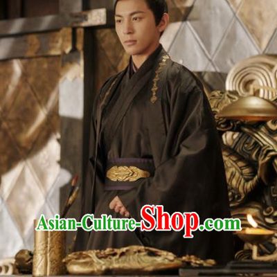 TV Series An Ancient Love Song China Qin Dynasty Emperor Hanfu Garments His Majesty Yuan Qi Black Costumes