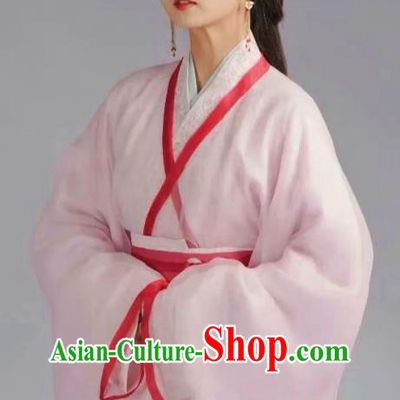 China Qin Dynasty Young Lady Pink Hanfu Dresses TV Series An Ancient Love Song Empress Lu Yuan Costumes