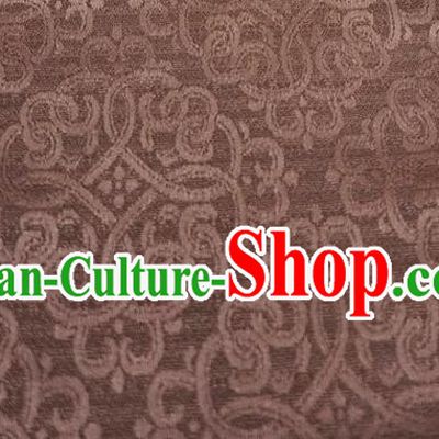 Light Coffee Chinese Classical Lucky Clouds Pattern Material Traditional Design Brocade Fabric Ancient Hanfu Cloth