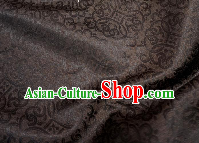 Coffee Chinese Ancient Hanfu Cloth Classical Lucky Clouds Pattern Material Traditional Design Brocade Fabric Coffee Chinese Ancient Hanfu Cloth Classical Lucky Clouds Pattern Material Traditional Design Brocade Fabric