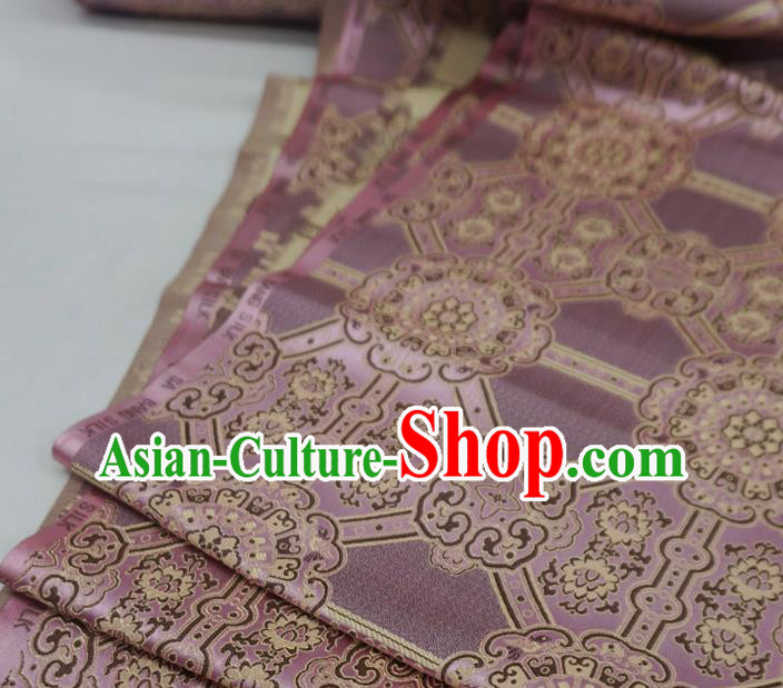 Pink Chinese Classical Rosette Pattern Material Traditional Design Brocade Fabric Tibetan Dress Cloth Pink Chinese Classical Rosette Pattern Material Traditional Design Brocade Fabric Tibetan Dress Cloth