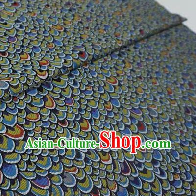 Chinese Traditional Design Brocade Fabric Thicken Cloth Classical Colorful Scales Pattern Material