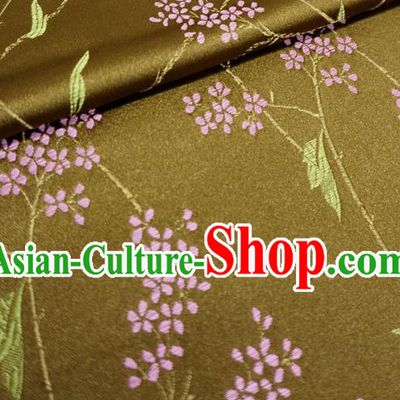 Brown China Cheongsam Cloth Classical Pentas Pattern Material Traditional Design Brocade Fabric