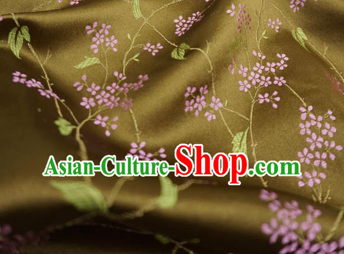 Brown China Cheongsam Cloth Classical Pentas Pattern Material Traditional Design Brocade Fabric Brown China Cheongsam Cloth Classical Pentas Pattern Material Traditional Design Brocade Fabric