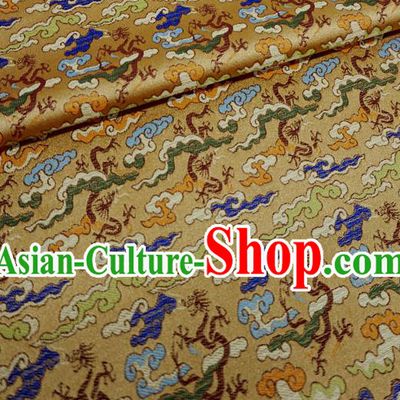 Claybank China Classical Dragons Pattern Material Traditional Hanfu Design Brocade Fabric Ancient Costume Cloth