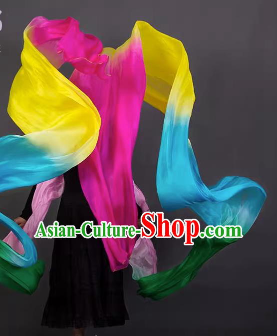 China Handmade Dancing Silk Professional Classical Dance Prop Flying Apsaras Dance Long Ribbon Fan China Handmade Dancing Silk Professional Classical Dance Prop Flying Apsaras Dance Long Ribbon Fan