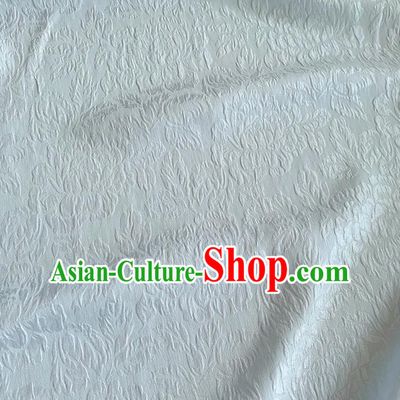Light Blue China Embossed Cloth Traditional Design Mulberry Silk Jacquard Crepe Fabric Classical Peony Pattern Cheongsam Material