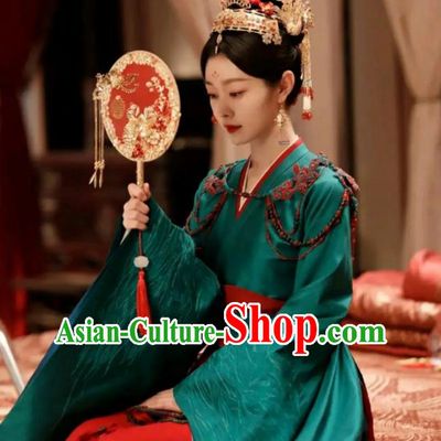 TV Series Destined Chang Feng Du Liu Yu Ru Wedding Dress Chinese Song Dynasty Bride Costumes Ancient Noble Woman Clothing
