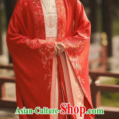 China Romantic Drama Destined Chang Feng Du Wedding Dress Ancient Bride Clothing Song Dynasty Female Garment Costumes