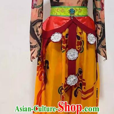 China Dunhuang Flying Apsaras Dance Clothing Stage Performance Costume Classical Dance Yellow Outfit