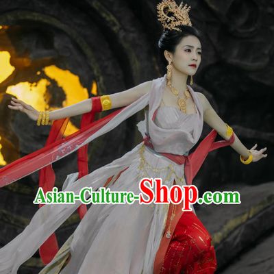 China Xianxia Drama Till The End of The Moon Goddess Ye Xiwu Dress Ancient Fairy Garment Costumes