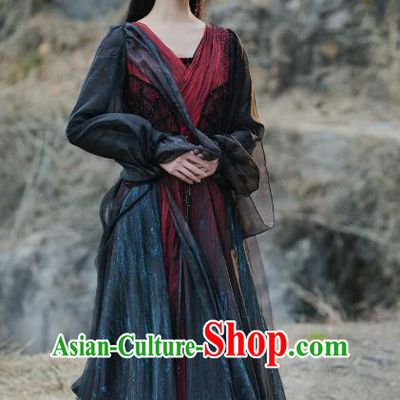 Till The End of The Moon China Xianxia Drama Demon Princess Ye Bingchang Dress Ancient Fairy Costumes