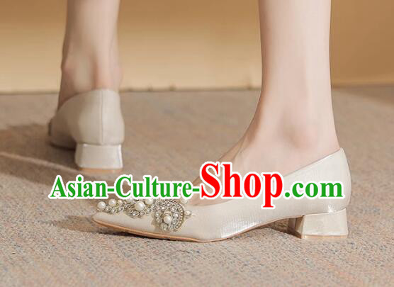 Top Wedding Shoes Champagne Wedding Shoes French Fashion Low Heeled Shoes Top Wedding Shoes Champagne Wedding Shoes French Fashion Low Heeled Shoes