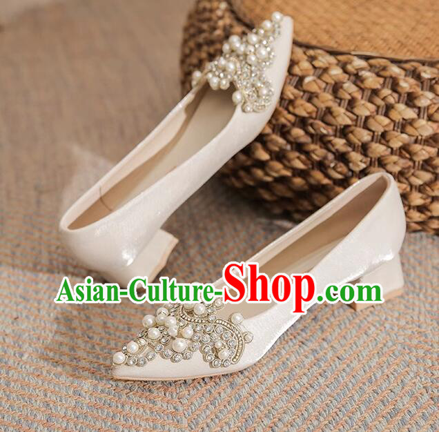 Top Wedding Shoes Champagne Wedding Shoes French Fashion Low Heeled Shoes Top Wedding Shoes Champagne Wedding Shoes French Fashion Low Heeled Shoes