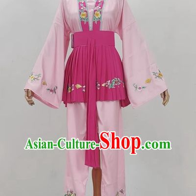 Pink Opera Maid Costumes Ancient Costumes Shaoxing Opera Huangmei Opera Performance Costumes Five Girls Birthday Maid Costumes Stage Performance Costumes