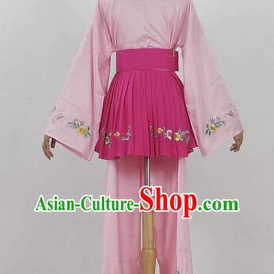 Pink Opera Maid Costumes Ancient Costumes Shaoxing Opera Huangmei Opera Performance Costumes Five Girls Birthday Maid Costumes Stage Performance Costumes